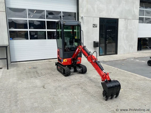 Mini rupsgraafmachine stahlworks hl320 rood - afbeelding 1 van  15