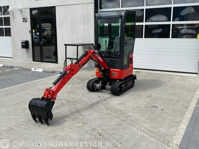 Mini rupsgraafmachine stahlworks, hl320, rood - afbeelding 11 van  15