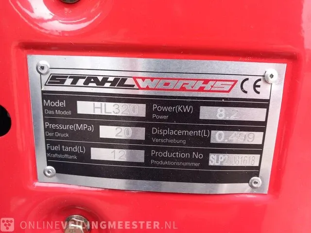 Mini rupsgraafmachine stahlworks, rood - afbeelding 4 van  21