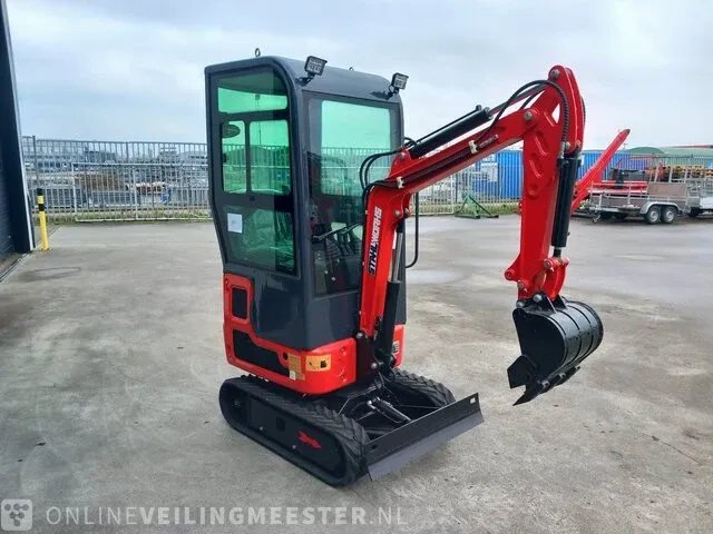 Mini rupsgraafmachine stahlworks, rood - afbeelding 12 van  21