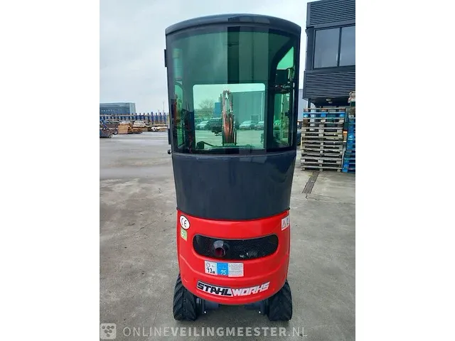 Mini rupsgraafmachine stahlworks, rood - afbeelding 21 van  21