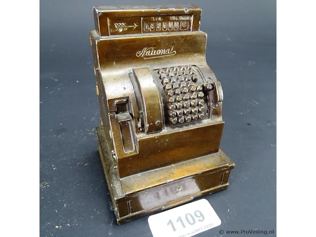 Miniatuur brons/messing kassa - afbeelding 1 van  5