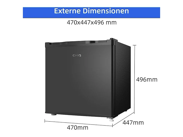 Minibar 46 liter chiq, csd46d4e - afbeelding 2 van  5