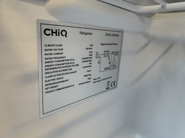 Minibar 46 liter chiq, csd46d4e - afbeelding 5 van  5