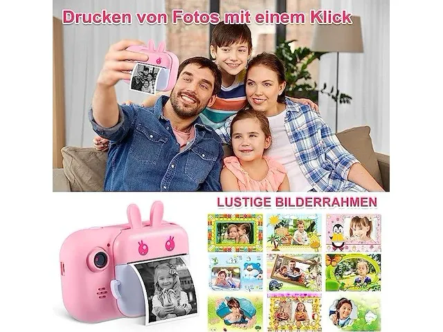 Minibear instant-camera voor kinderen - afbeelding 3 van  6