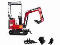 Minigraafmachine met rupsaandrijving, benzinemotor, verstelbaar chassis en draaibare graafmachinearm (nzmbkb851k) - afbeelding 1 van  3