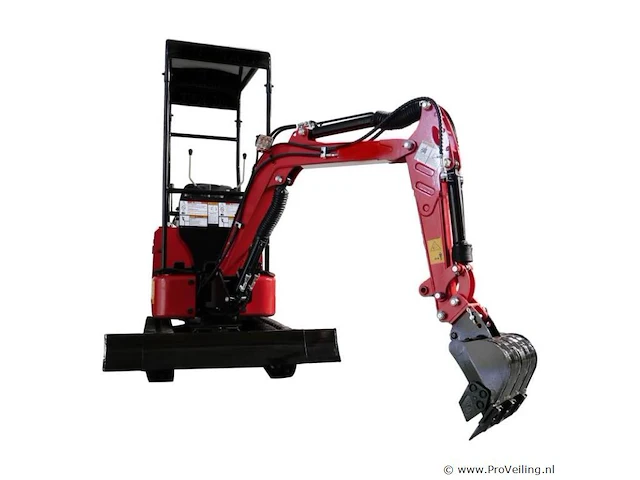Minigraafmachine met rupsaandrijving, benzinemotor, verstelbaar chassis en draaibare graafmachinearm (nzmbkb851k) - afbeelding 2 van  3