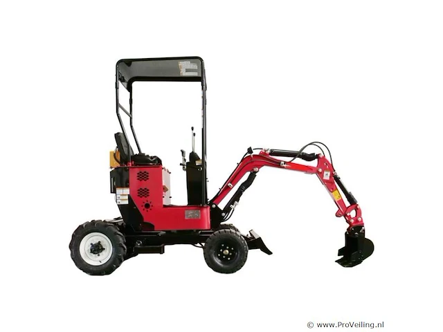 Minigraafmachine nzm 4 wiel 600 kg, wielen briggs&stratton benzinemotor 10 pk, 420cc - afbeelding 1 van  3