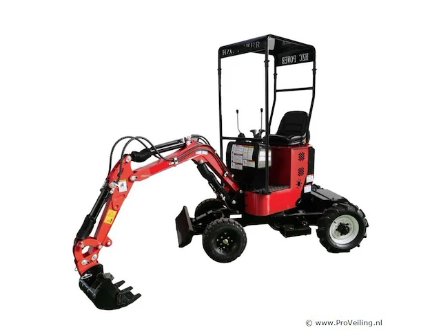 Minigraafmachine nzm 4 wiel 600 kg, wielen briggs&stratton benzinemotor 10 pk, 420cc - afbeelding 2 van  3