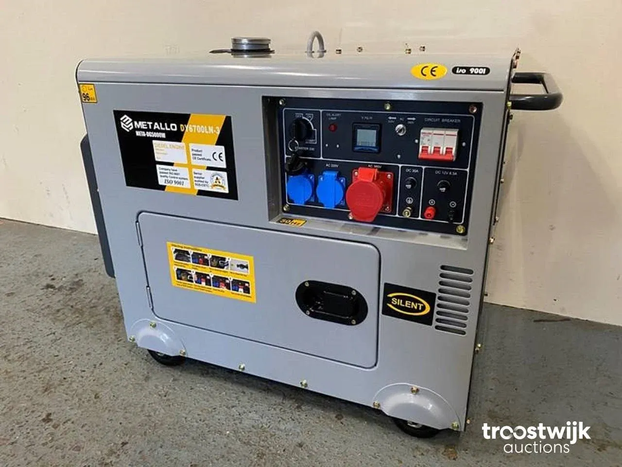 Minigraafmachines, generatoren, werkplaatsinventaris en gereedschappen
