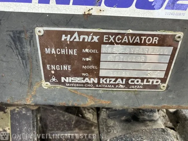 Minigraver hanix, n260-2, oranje, bouwjaar 1990 - afbeelding 2 van  14