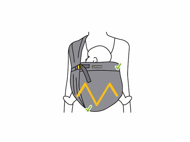 Minimonkey twin mesh ergonomische drager zwart - afbeelding 3 van  4