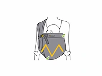 Minimonkey twin mesh ergonomische drager zwart - afbeelding 3 van  4