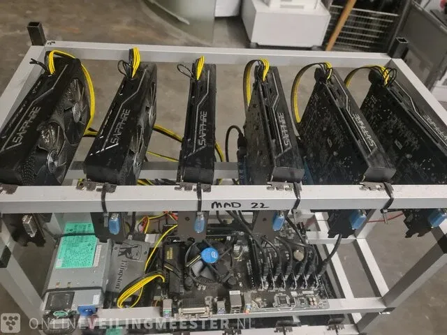 Mining rig gigabyte, 6 amd rx480 graphics card - afbeelding 1 van  7