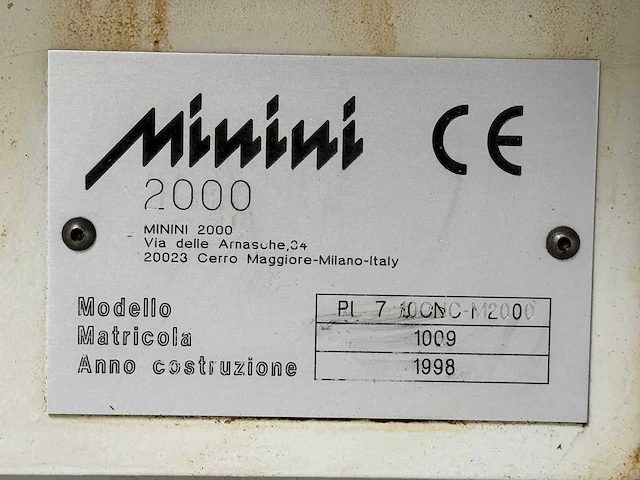 Minini - 1998 - pl7/1000 - vlakslijpmachine - afbeelding 5 van  11