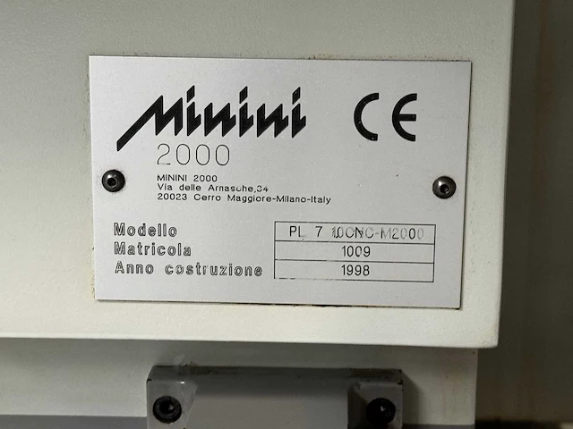 Minini - 1998 - pl7/1000 - vlakslijpmachine - afbeelding 10 van  11