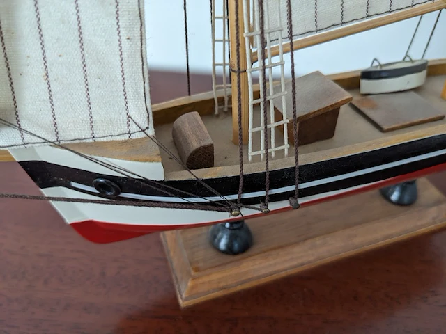 Minitatuurboot dubbele mast - afbeelding 3 van  8