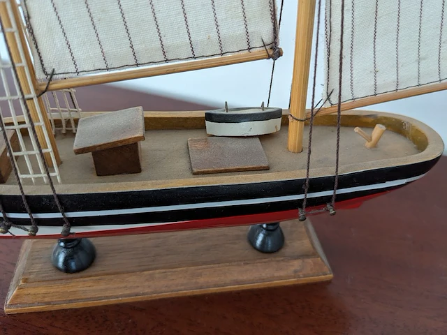 Minitatuurboot dubbele mast - afbeelding 4 van  8