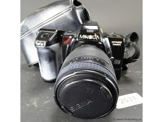 Minolta dynax 7000i camera met lens - afbeelding 2 van  5