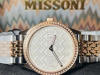 Missoni horloge 60 diamanten 0.33 carat prijs €1900,00 + taxatierapport - afbeelding 3 van  10