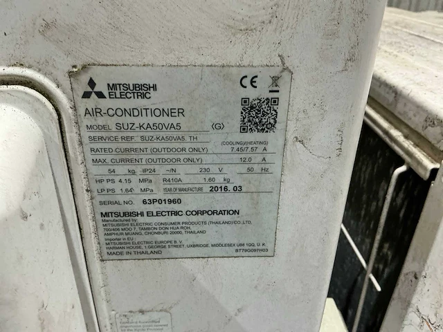 Mitsubischi - 2016 - suz-ka50va5 + mxz-3d54va2 - airconditioning - afbeelding 9 van  14