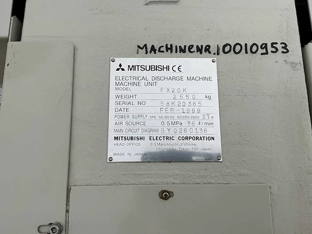 Mitsubishi - 1999 - fx20k - draadvonk- en erodeermachine - afbeelding 18 van  26