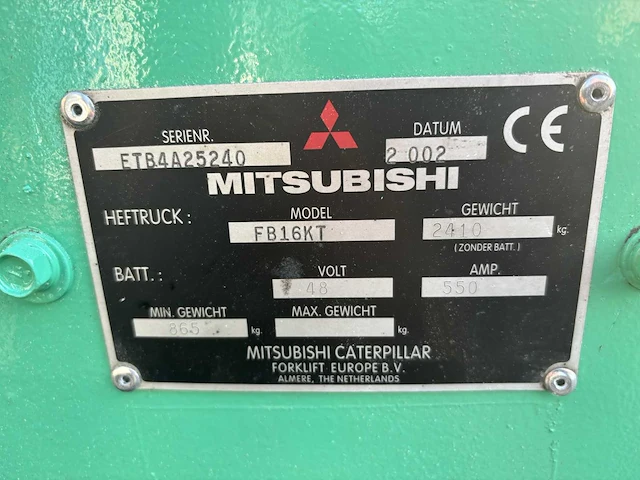 Mitsubishi - fb16kt - vorkheftruck - afbeelding 5 van  6