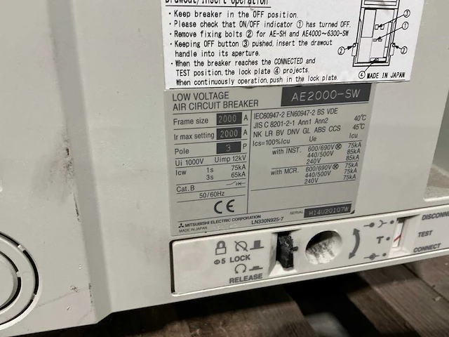 Mitsubishi ae2000-sw circuit breaker - afbeelding 9 van  10