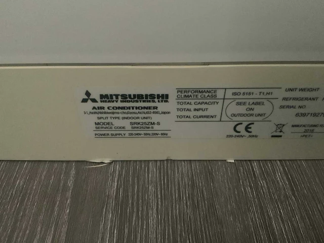 Mitsubishi airconditioning split unit systeem - afbeelding 8 van  9