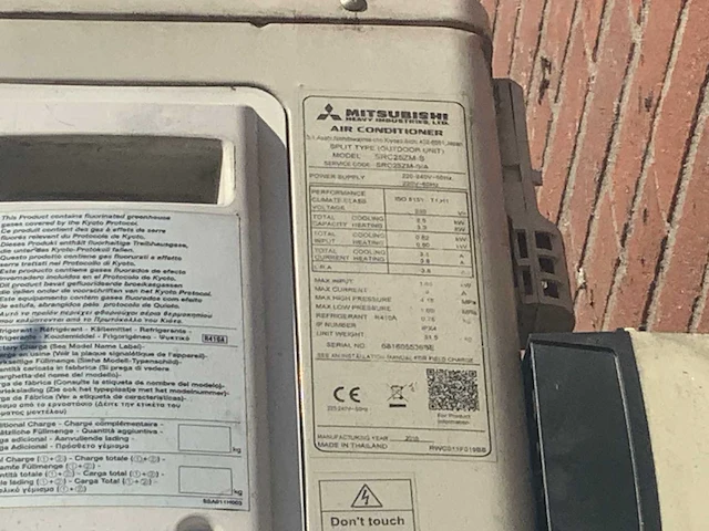 Mitsubishi airconditioning split unit systeem - afbeelding 9 van  9