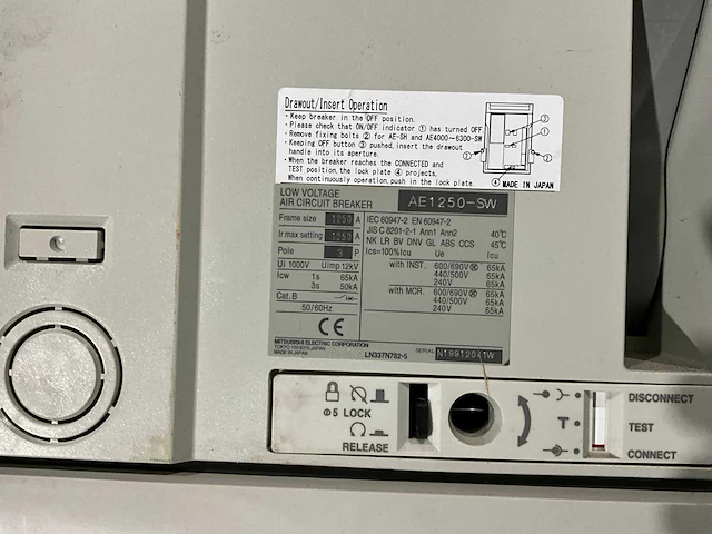 Mitsubishi electric ae1250-sw circuit breaker - afbeelding 5 van  5