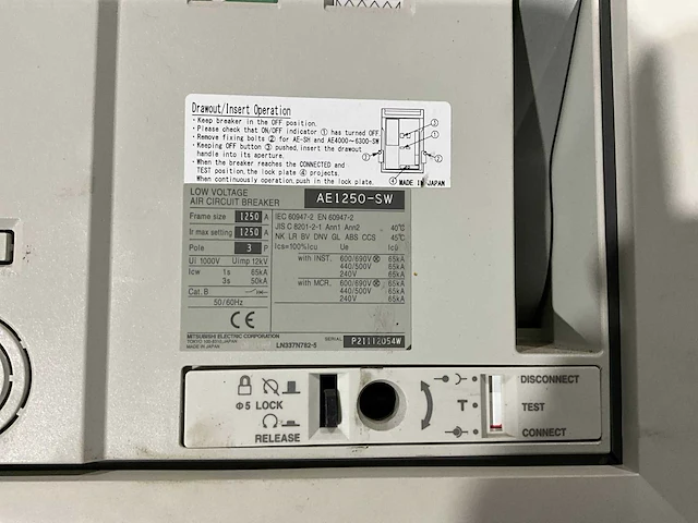 Mitsubishi electric ae1250-sw circuit breaker - afbeelding 5 van  5