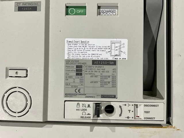 Mitsubishi electric ae1250-sw circuit breaker - afbeelding 5 van  5