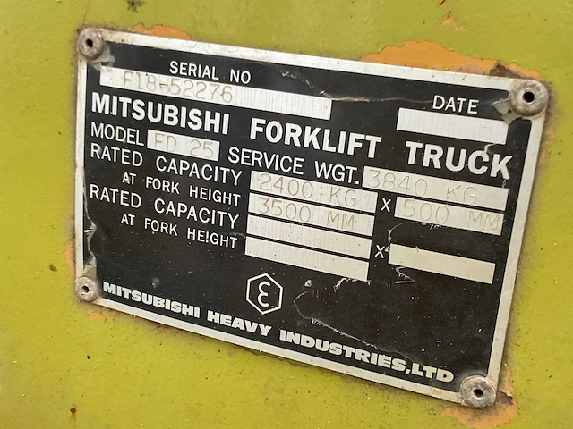 Mitsubishi fd 25 vorkheftruck - afbeelding 8 van  16