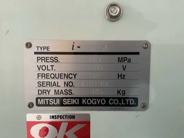Mitsui seiki i-14045a olievrije compressor - afbeelding 11 van  11