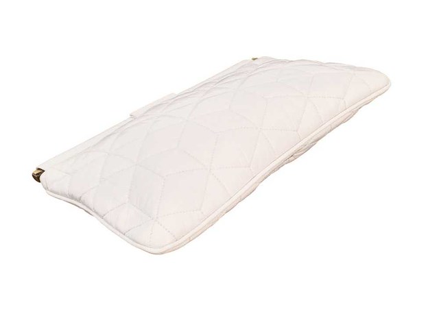 Miu miu - pochette - handtas wit lak leer met gouden details - afbeelding 11 van  14