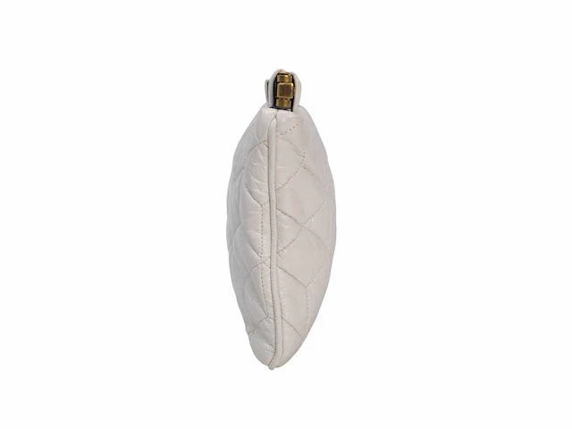 Miu miu - pochette - handtas wit lak leer met gouden details - afbeelding 3 van  14