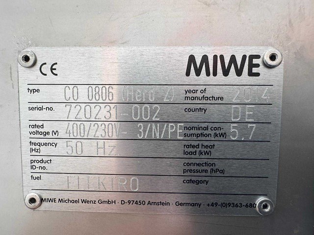 Miwe - 2014 - co 0806 - bakkerijoven / deck oven - afbeelding 4 van  4