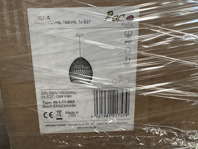 Mix pallet met 33 stuks design verlichting paco home - afbeelding 9 van  9