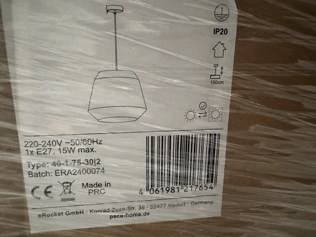 Mix pallet met 47 stuks design verlichting paco home – verkrijgbaar op bol.com en amazon - afbeelding 2 van  10