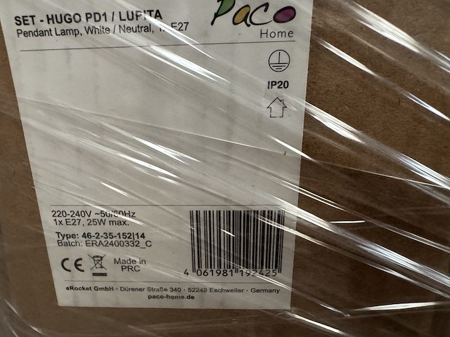 Mix pallet met ca. 33 stuks design verlichting paco home - afbeelding 8 van  9