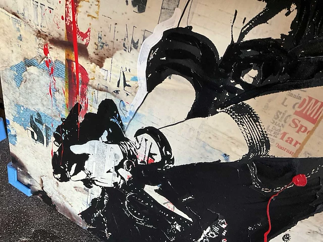 Mixed media jochem bakker ”shok” - afbeelding 4 van  5