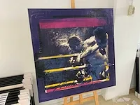 Mixed media op paneel "micha baker" - afbeelding 1 van  5