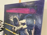 Mixed media op paneel "micha baker" - afbeelding 5 van  5