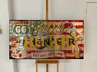 Mixed media op paneel “micha baker” - afbeelding 1 van  6