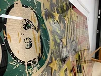 Mixed media op paneel “micha baker” - afbeelding 4 van  6