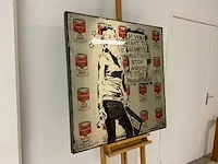 Mixed media op paneel “micha baker” - afbeelding 3 van  6