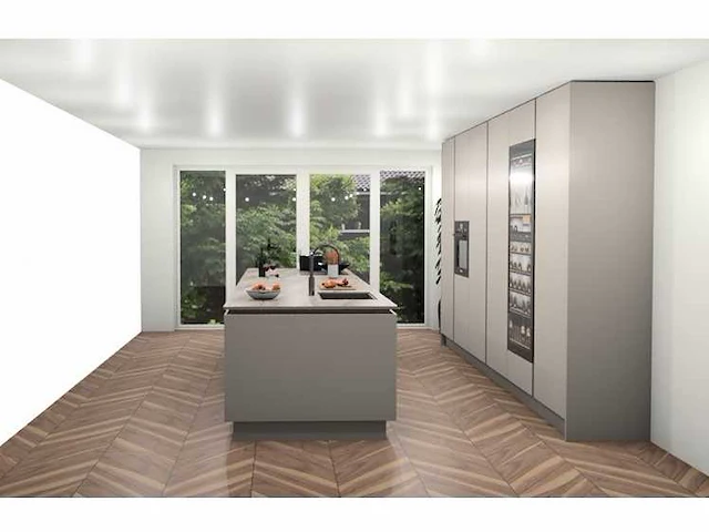 Mk 2815 zera ma eilandkeuken met hoge kastenwand - afbeelding 1 van  9