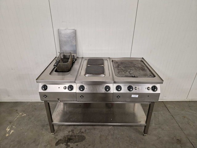 Mkn - kooklijn - fornuis 2-pits / friteuse / bakplaat - 400v - afbeelding 2 van  2