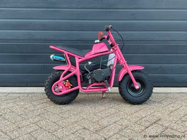 Mmx 49cc mini pitbike met dikke banden (roze) - afbeelding 2 van  4
